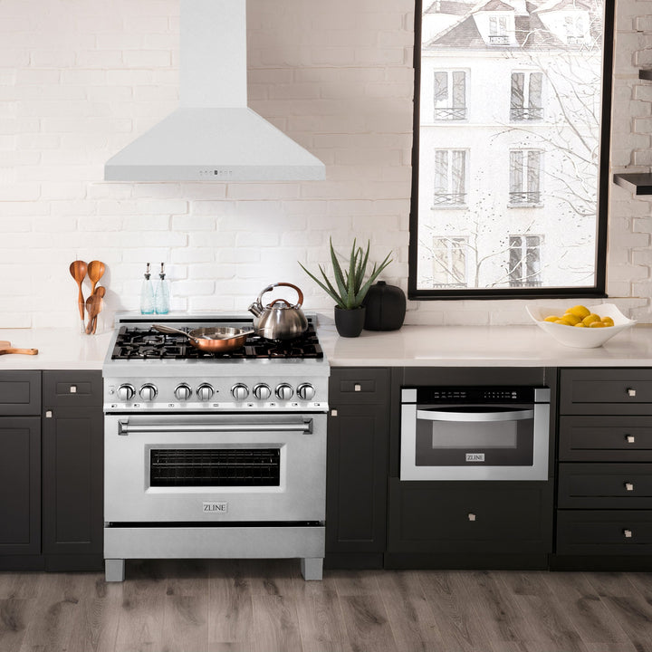 ZLINE 36" Convertible Vent Wall Mount Range Hood in Fingerprint Resistant Stainless Steel (8KL3S-36)