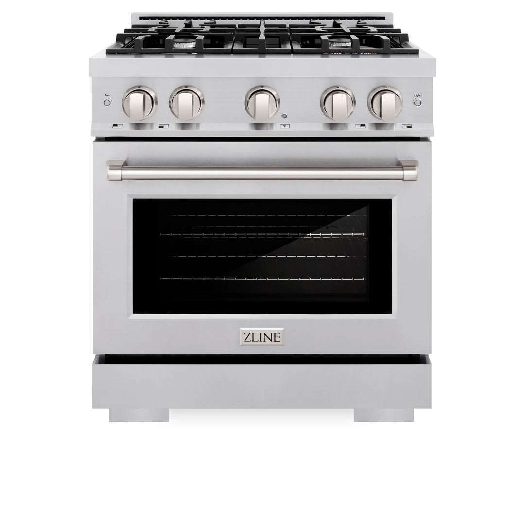 ZLINE 30" 4.2 cu. ft. Select Gas Range with 4 Burners in Stainless Steel, HGR30