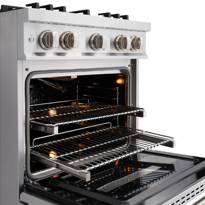 ZLINE 30" 4.2 cu. ft. Select Gas Range with 4 Burners in DuraSnow® Stainless Steel, HGRS-30