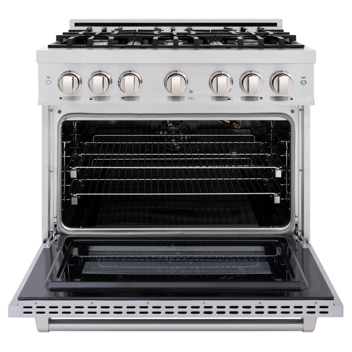 ZLINE 36" 5.2 cu. ft. Select Gas Range with 6 Burners in Stainless Steel, HGR36