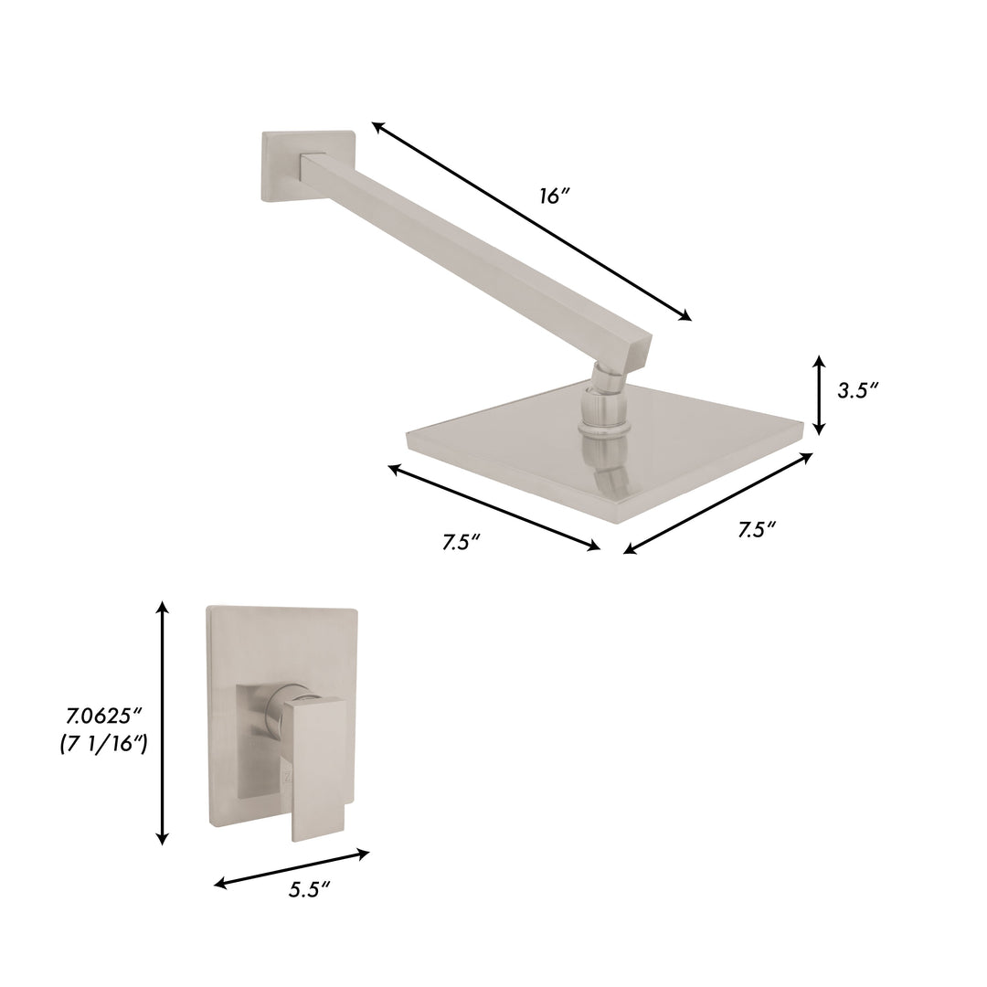 ZLINE Shower Faucet and Handle in Brushed Nickel, BLS-SHF-BN