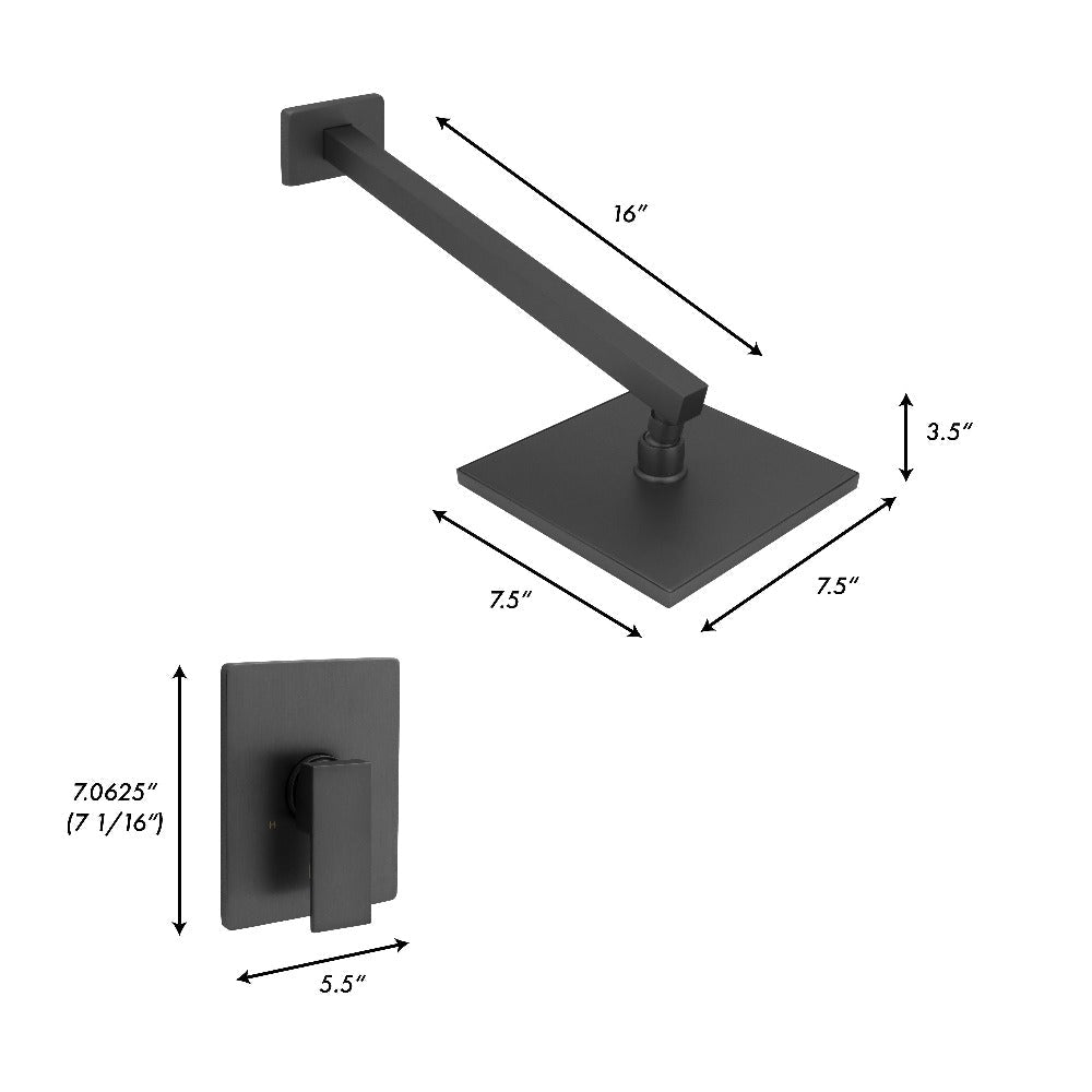 ZLINE Bliss Rainfall Shower Faucet in Gun Metal (BLS-SHF-GM)