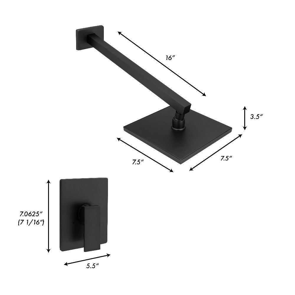 ZLINE Autograph Edition Bliss Rainfall Shower Faucet in Matte Black (BLS-SHF-MB)