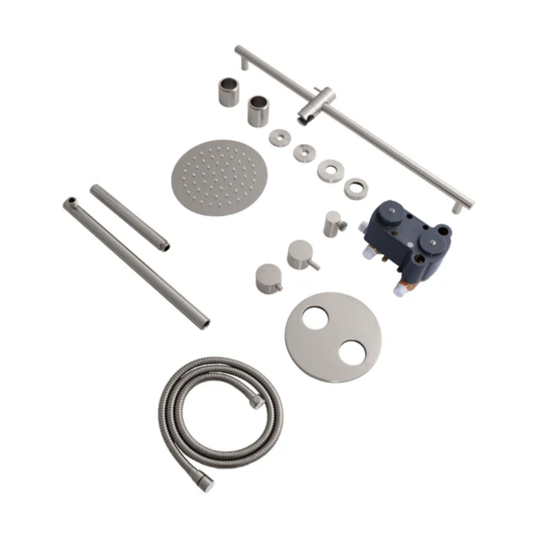 ZLINE Emerald EMBY-SHS-T2 Bay Thermostatic Shower System with Rainfall and Handheld Spray