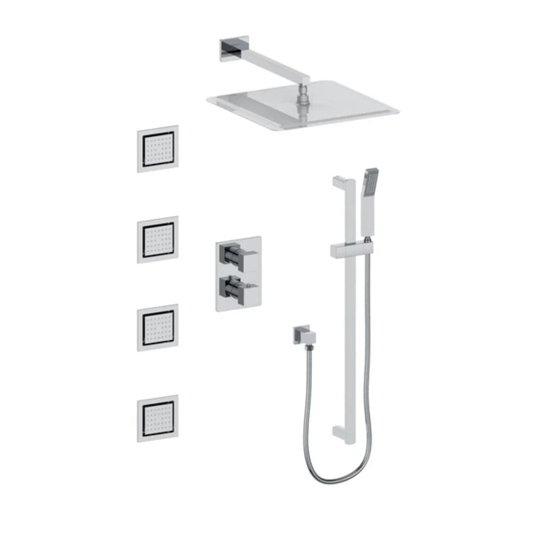 ZLINE Crystal Bay Thermostatic 3-Point Shower System with Body Jets