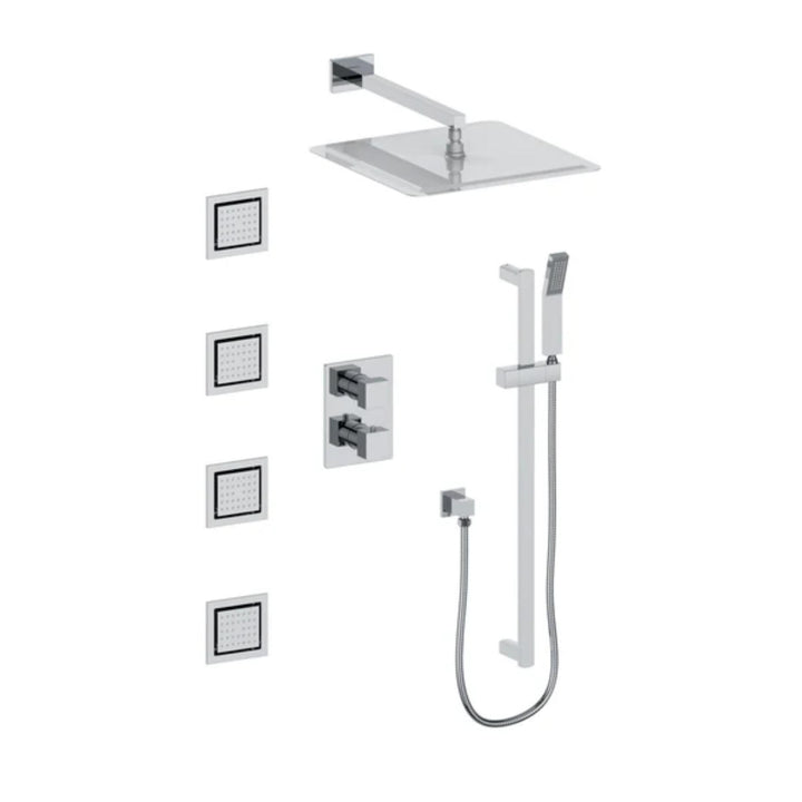 ZLINE Crystal Bay Thermostatic 3-Point Shower System with Body Jets