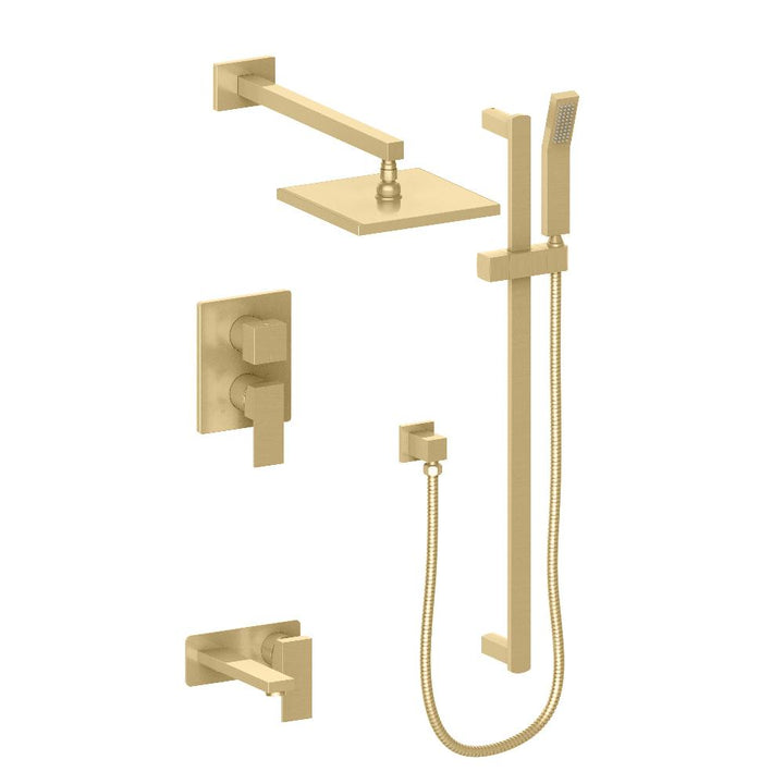 ZLINE Autograph Edition Bliss Rainfall Shower System with 12 in. Oversized Shower Head in Champagne Bronze (BLS-SHS12-CB)