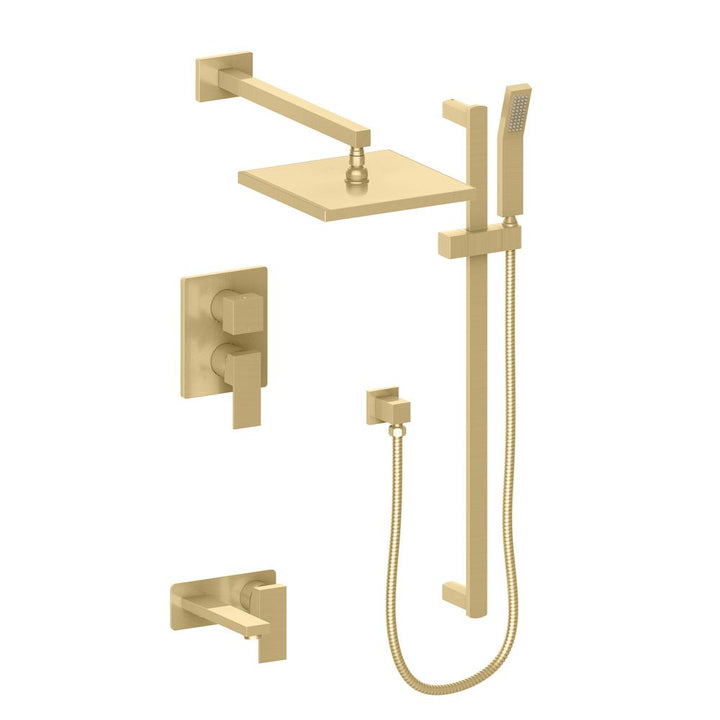 ZLINE Autograph Edition Bliss Rainfall Shower System with 16 in. Oversized Shower Head in Champagne Bronze (BLS-SHS16-CB)