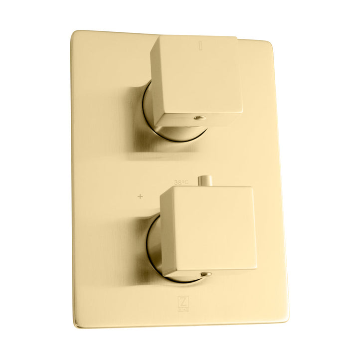 ZLINE Autograph Edition Crystal Bay Thermostatic Shower System in Champagne Bronze (CBY-SHS-T2-CB)