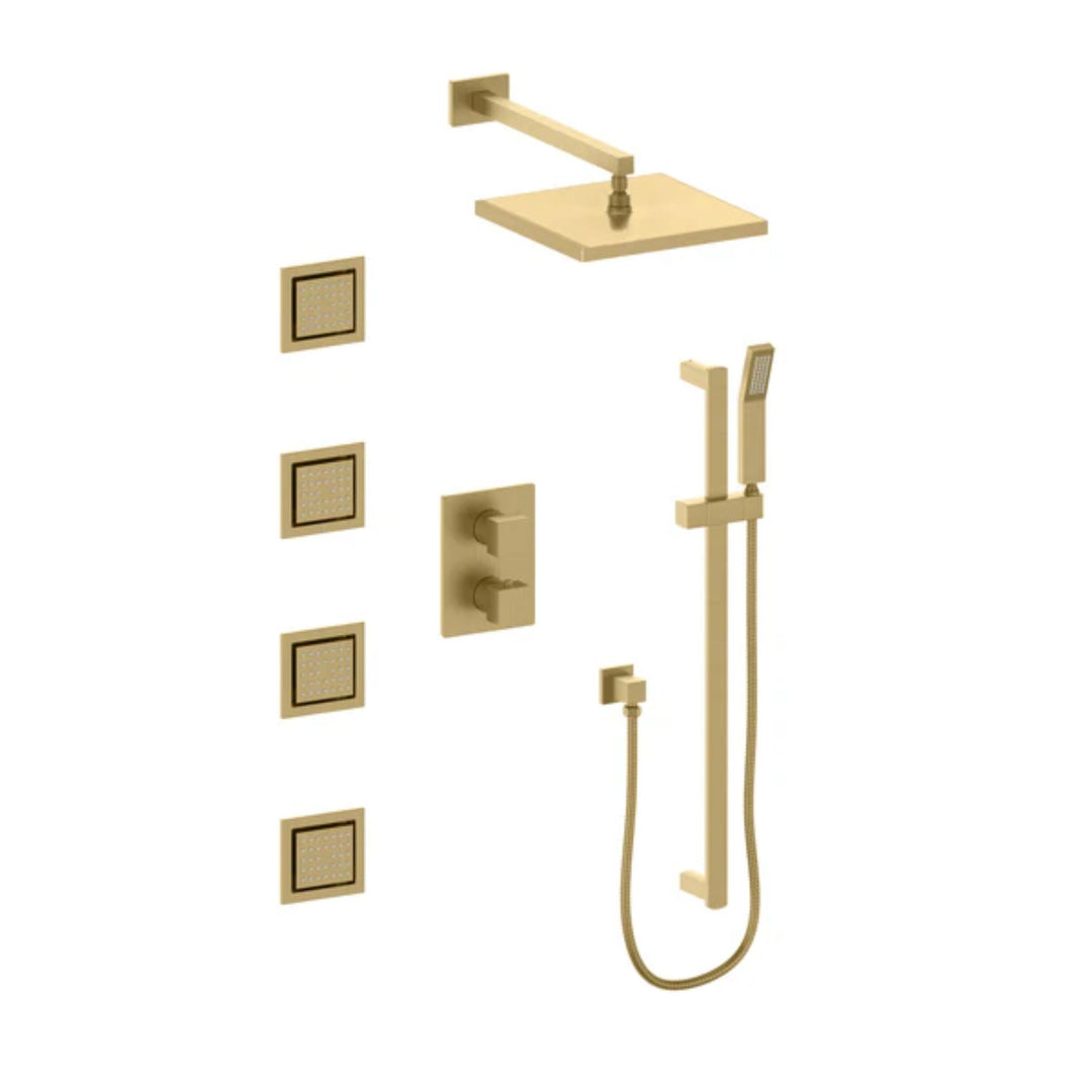 ZLINE Crystal Bay Thermostatic 3-Point Shower System with Body Jets