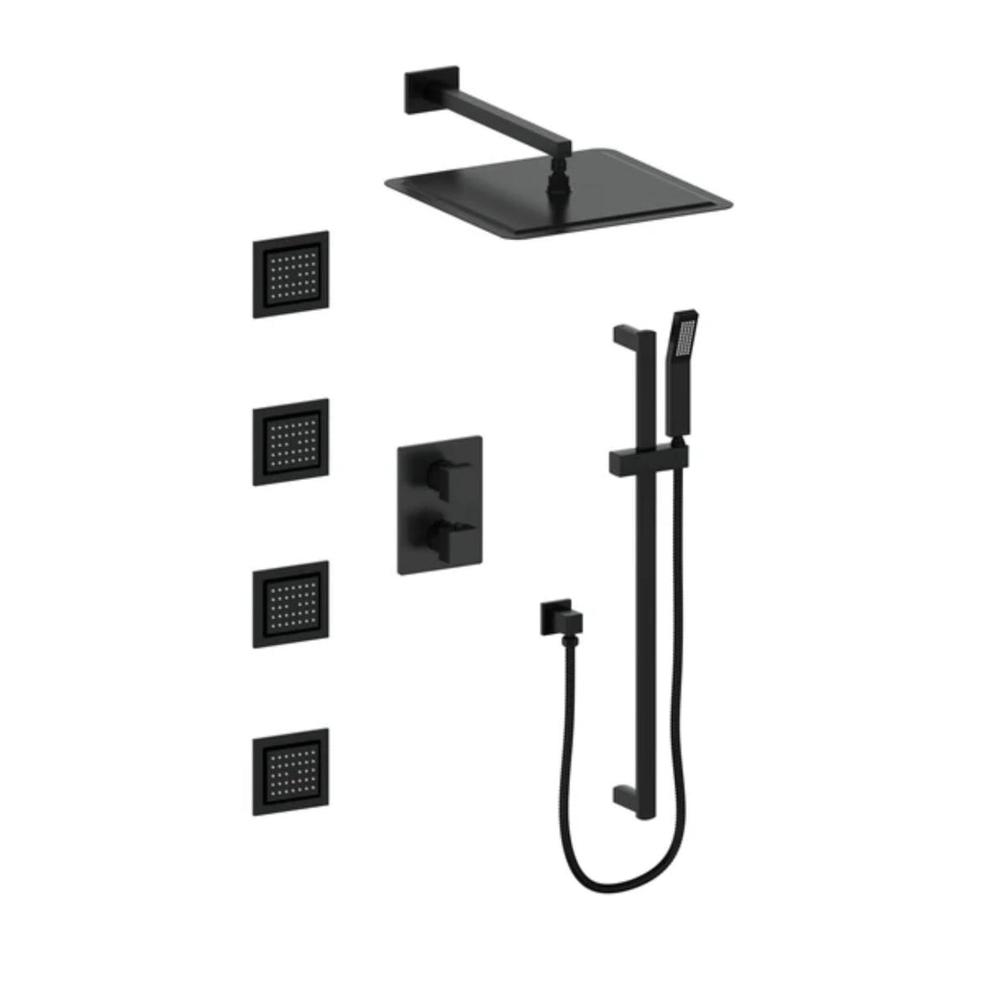 ZLINE Crystal Bay Thermostatic 3-Point Shower System with Body Jets
