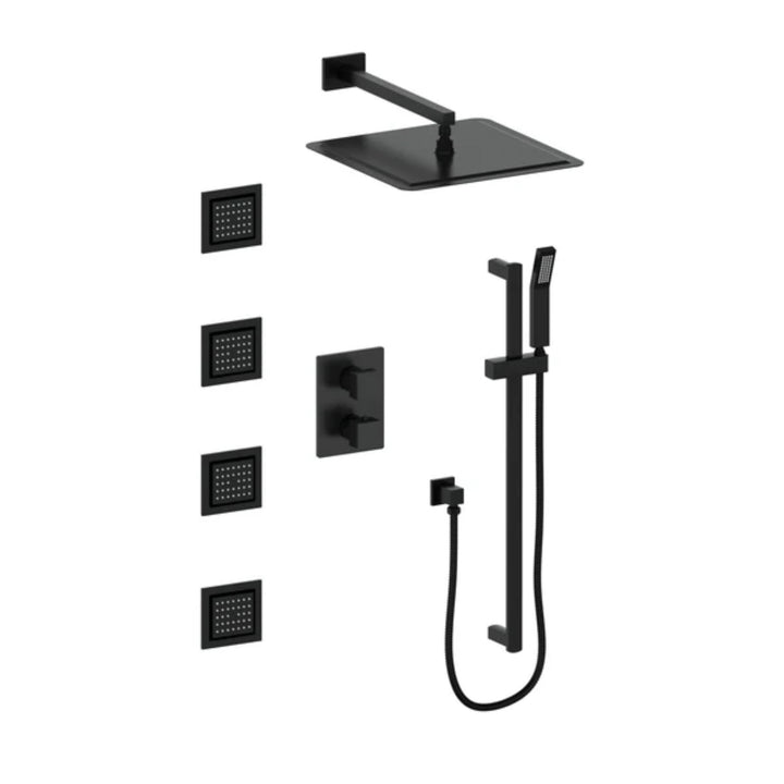 ZLINE Crystal Bay Thermostatic 3-Point Shower System with Body Jets