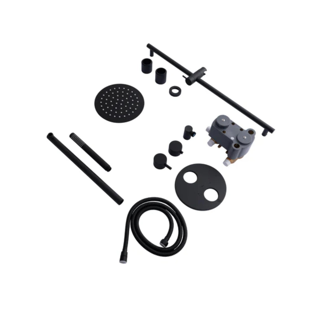 ZLINE Emerald EMBY-SHS-T2 Bay Thermostatic Shower System with Rainfall and Handheld Spray