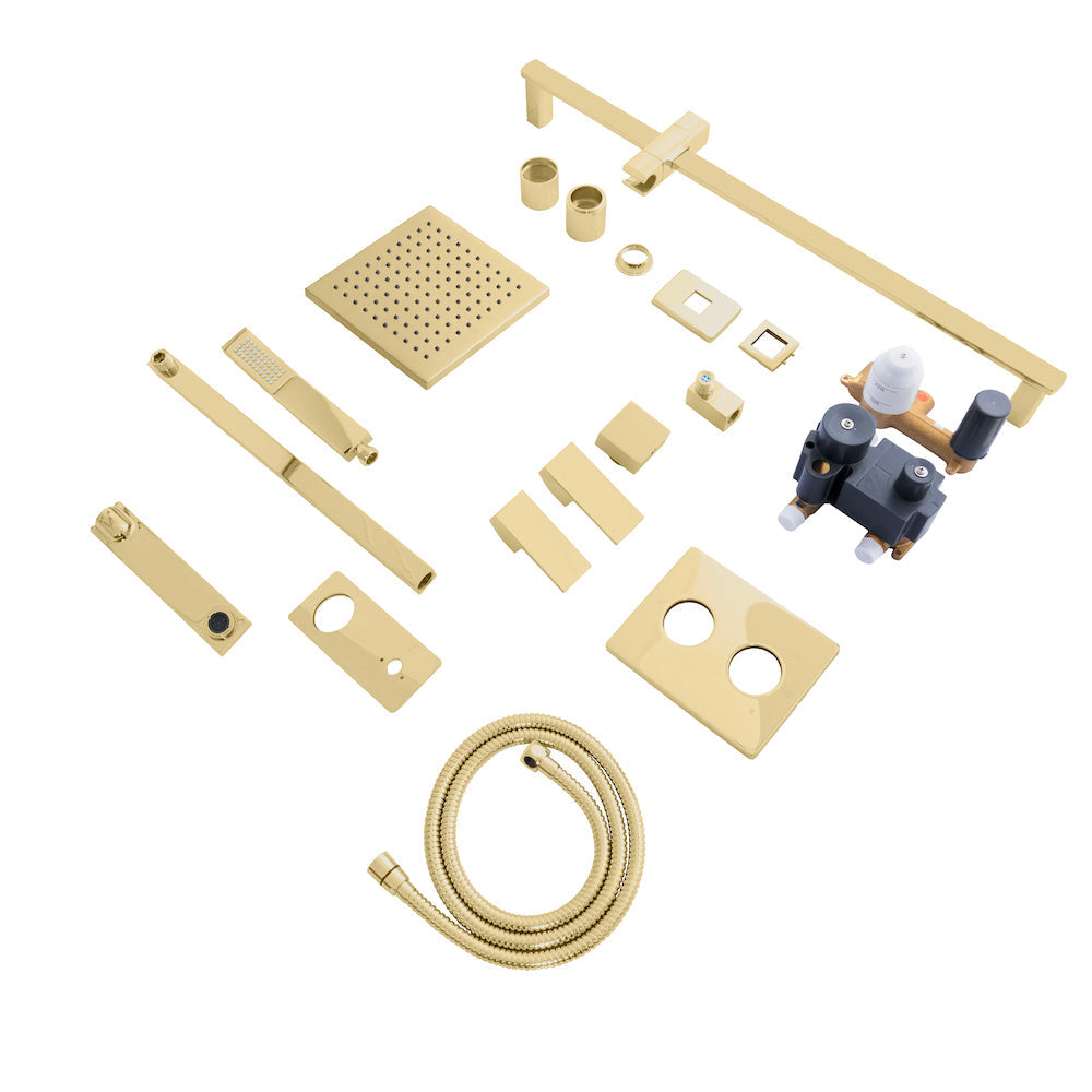 ZLINE Autograph Edition Bliss Rainfall Shower System in Polished Gold (BLS-SHS-PG)