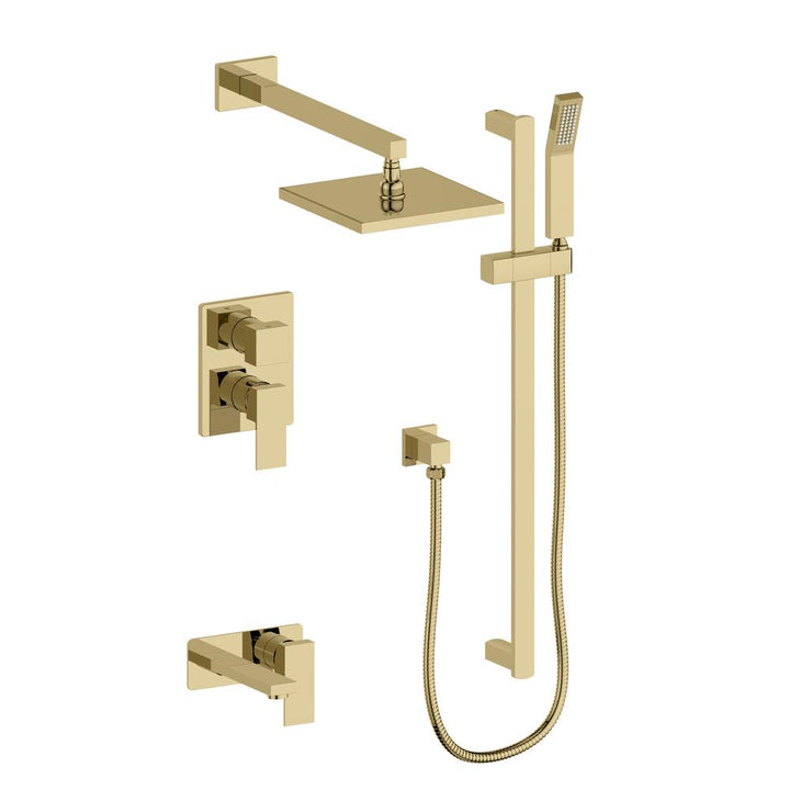 ZLINE Autograph Edition Bliss Rainfall Shower System with 12 in. Oversized Shower Head in Polished Gold (BLS-SHS12-PG)