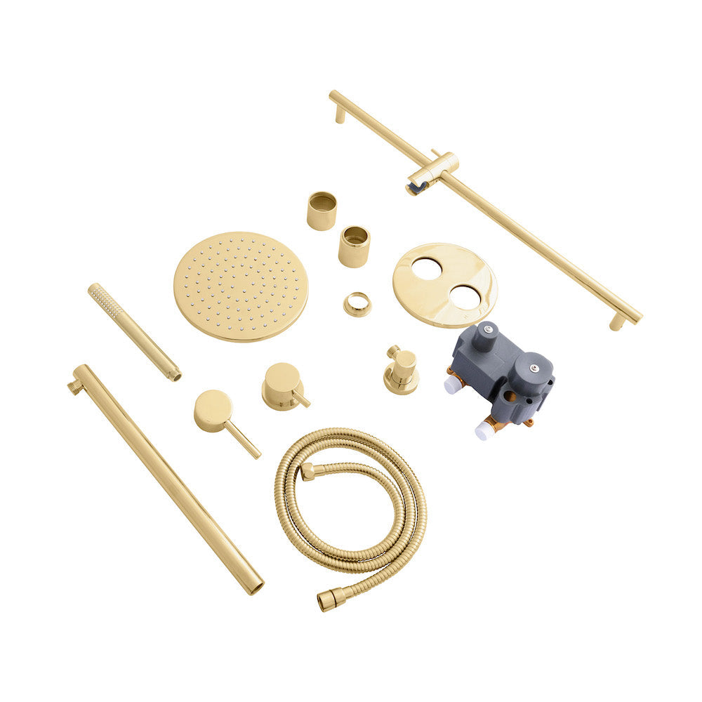 ZLINE Autograph Edition El Dorado Rainfall Shower System in Polished Gold (ELD-SHS-PG)