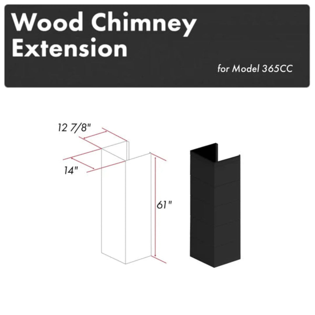 ZLINE Wooden Wall Mount Range Hood Chimney Extension in Rustic Shiplap Bright White