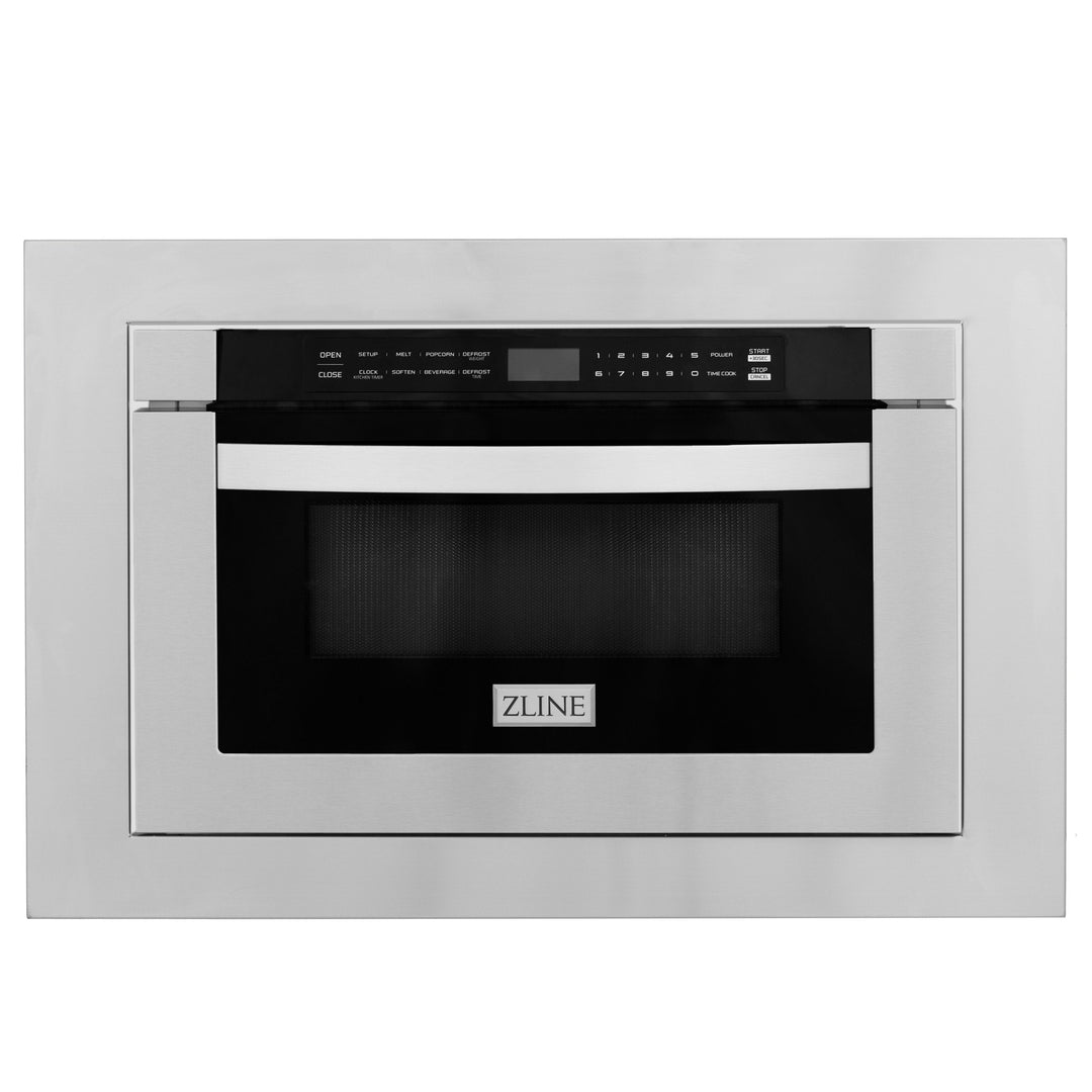 ZLINE 24" 1.2 cu. ft. Stainless Steel Microwave Drawer W/ 30" Trim Kit