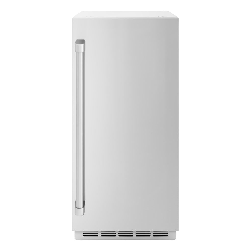 ZLINE 15 in. Touchstone Gourmet Ice Maker with Drain Pump and Solid Stainless Steel Door, Open Box-Excellent Condition