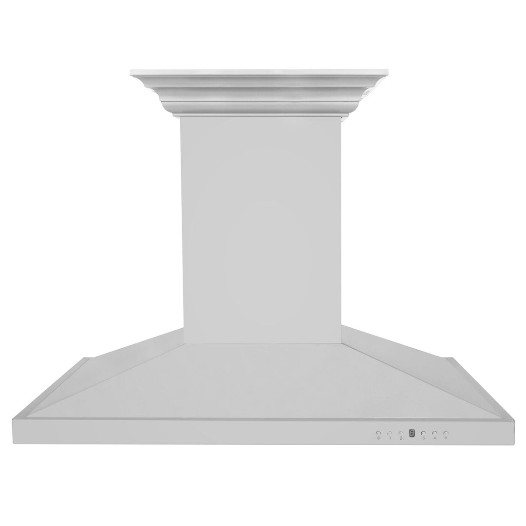 ZLINE 36" Ducted Island Mount Range Hood in Stainless Steel W/Integrated CrownSound Bluetooth Speakers