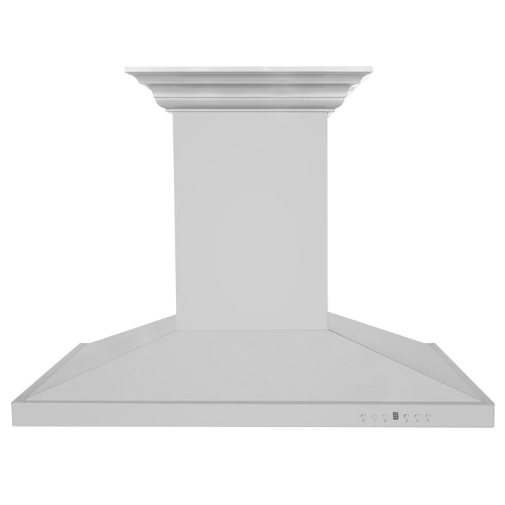 ZLINE 36" Ducted Island Mount Range Hood in Stainless Steel W/Integrated CrownSound Bluetooth Speakers