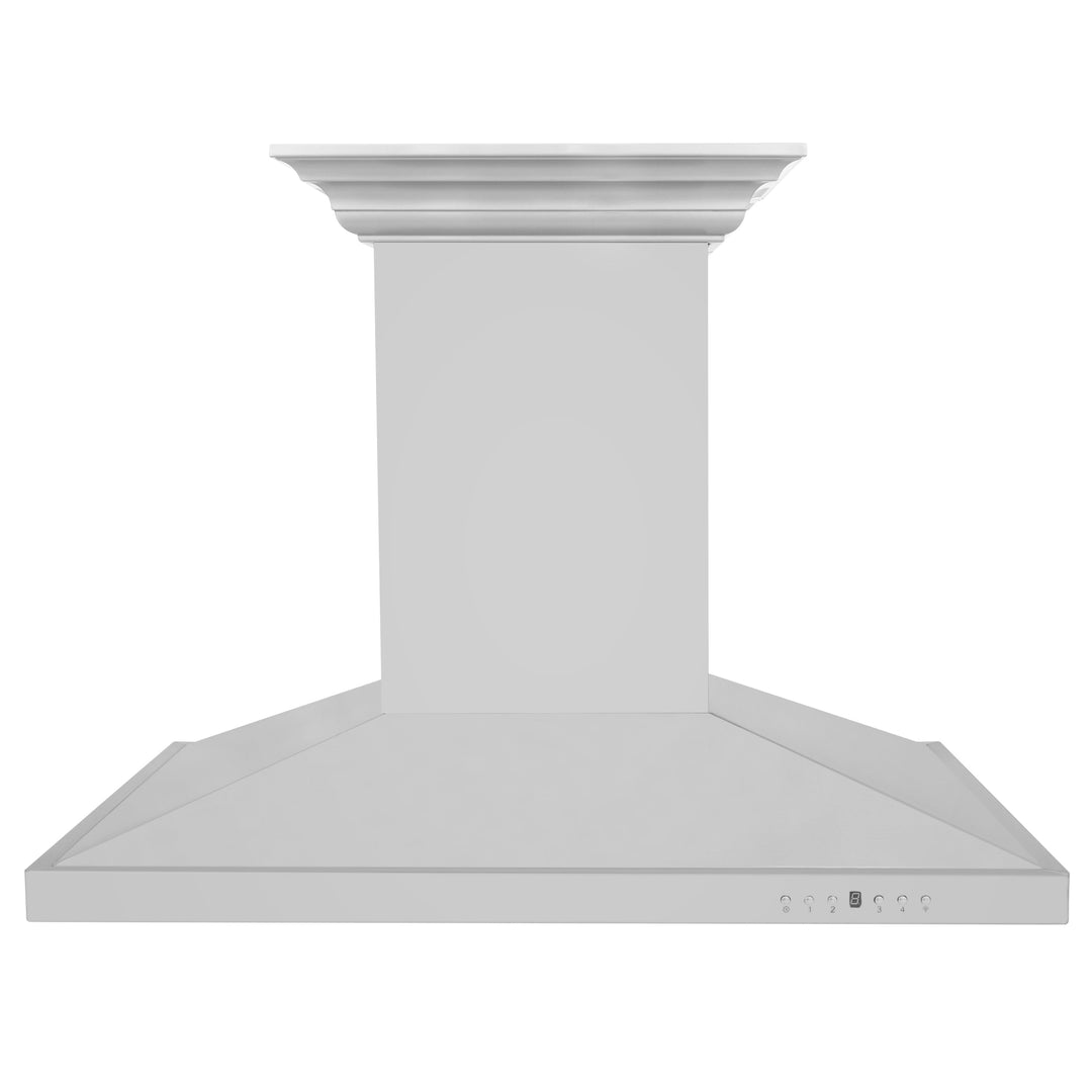 36" ZLINE CrownSound™Ducted Vent Island Mount Range Hood in Stainless Steel with Built-in Bluetooth Speakers (GL2iCRN-BT-36)
