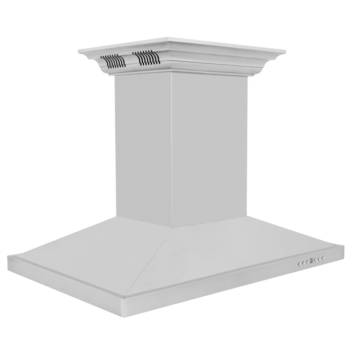 ZLINE 30" CrownSound Island Mount Range Hood in Stainless Steel with Built-in Speakers, GL2iCRN-BT-30