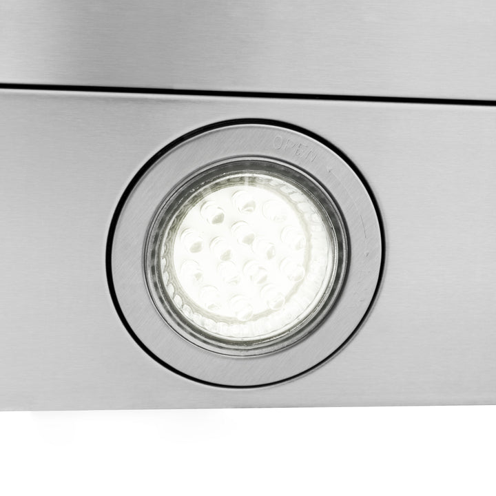 ZLINE 30” Alpine Series Convertible Island Mount Range Hood in Stainless Steel with Remote Control, LED lighting, and Dishwasher-Safe Baffle Filters (ALP70IS-30)