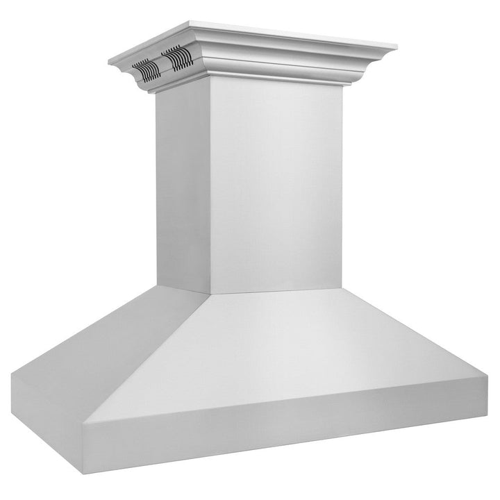ZLINE 30 in. CrownSound™ Ducted Vent Island Mount Range Hood in Stainless Steel with Built-in Bluetooth Speakers (597iCRN-BT-30)