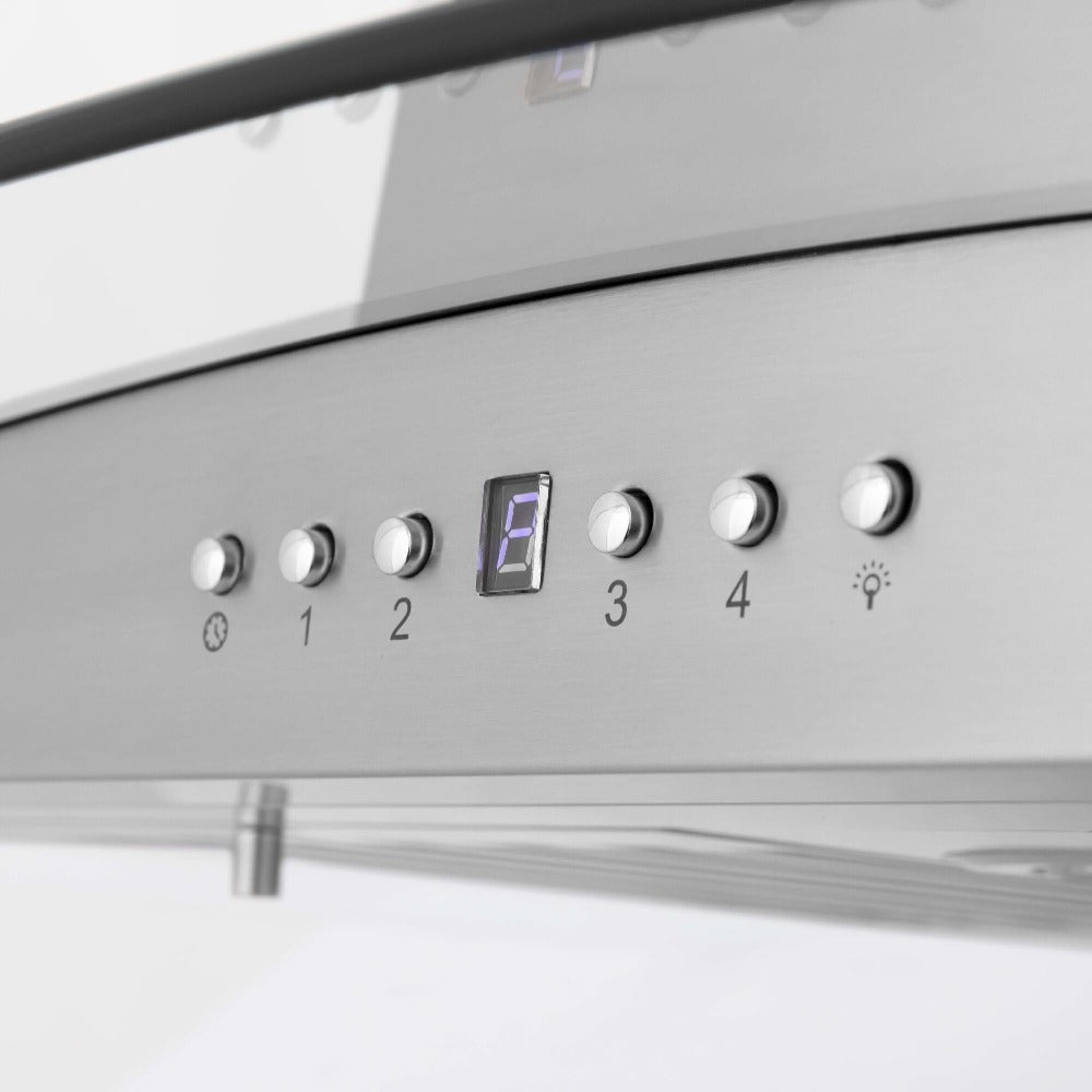 ZLINE 36" Convertible Vent Island Mount Range Hood in Stainless Steel &amp; Glass (GL5i-36)