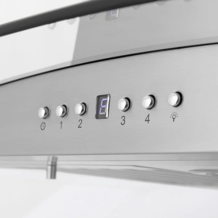 ZLINE CrownSound GL5iCRN-BT Convertible Island Mount Range Hoods with Built-in Bluetooth Speakers