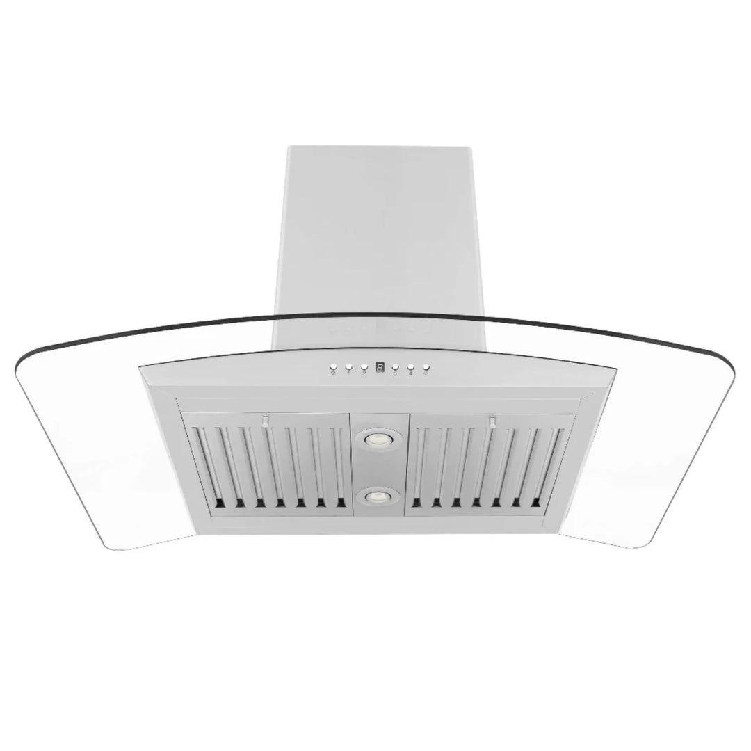 ZLINE Convertible GL5i Vent Island Mount Range Hoods in Stainless Steel &amp; Glass