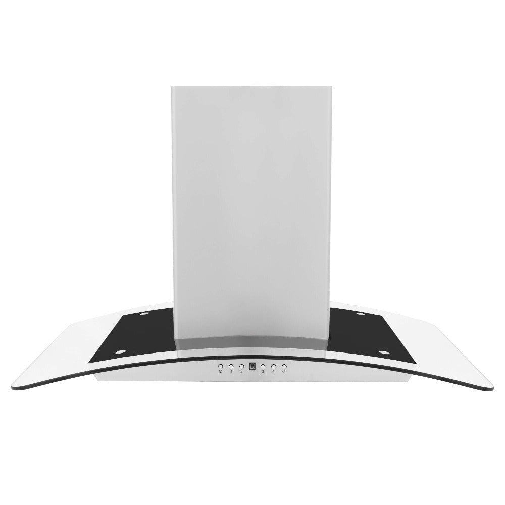 ZLINE 36" Convertible Vent Island Mount Range Hood in Stainless Steel &amp; Glass (GL5i-36)