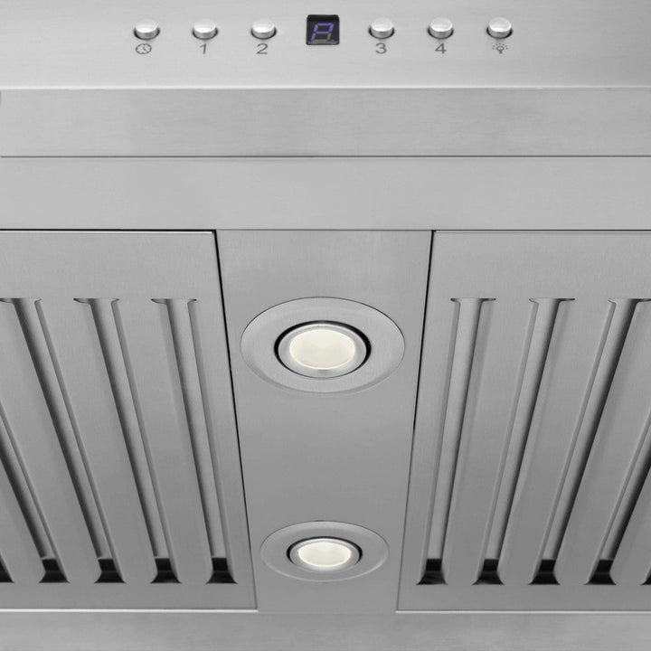 ZLINE 30 in. Convertible Vent Island Mount Range Hood in Stainless Steel &amp; Glass (GL5i-30)