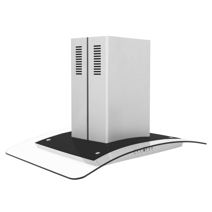 ZLINE 30 in. Convertible Vent Island Mount Range Hood in Stainless Steel &amp; Glass (GL5i-30)
