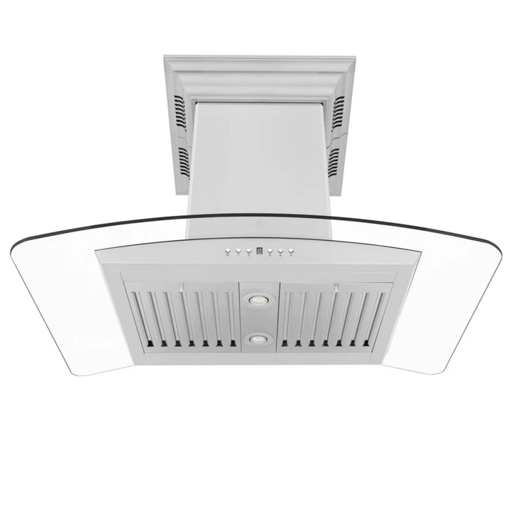 ZLINE CrownSound GL5iCRN-BT Convertible Island Mount Range Hoods with Built-in Bluetooth Speakers