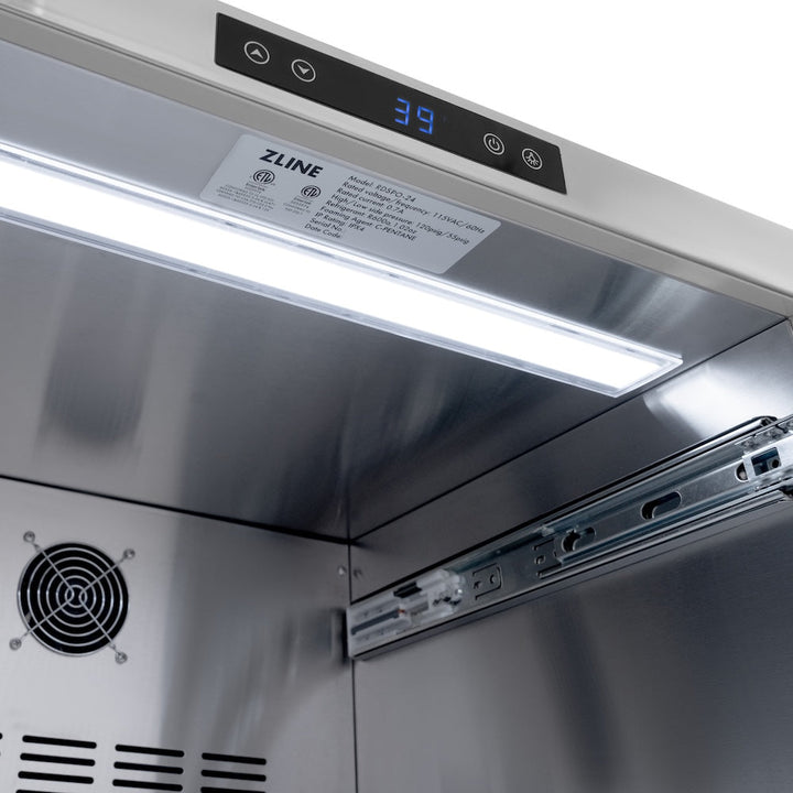 ZLINE 24 in. Touchstone 168 Can Outdoor-Rated Dual Refrigerator Drawer with Panel-Ready Doors, Open Box-Excellent Condition