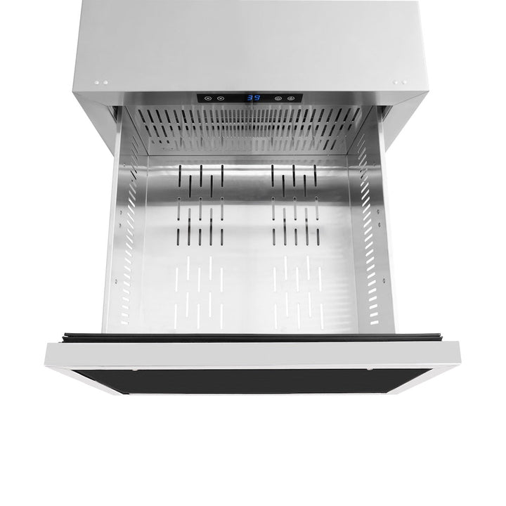 ZLINE 24 in. Touchstone 168 Can Outdoor-Rated Dual Refrigerator Drawer with Panel-Ready Doors, Open Box-Excellent Condition