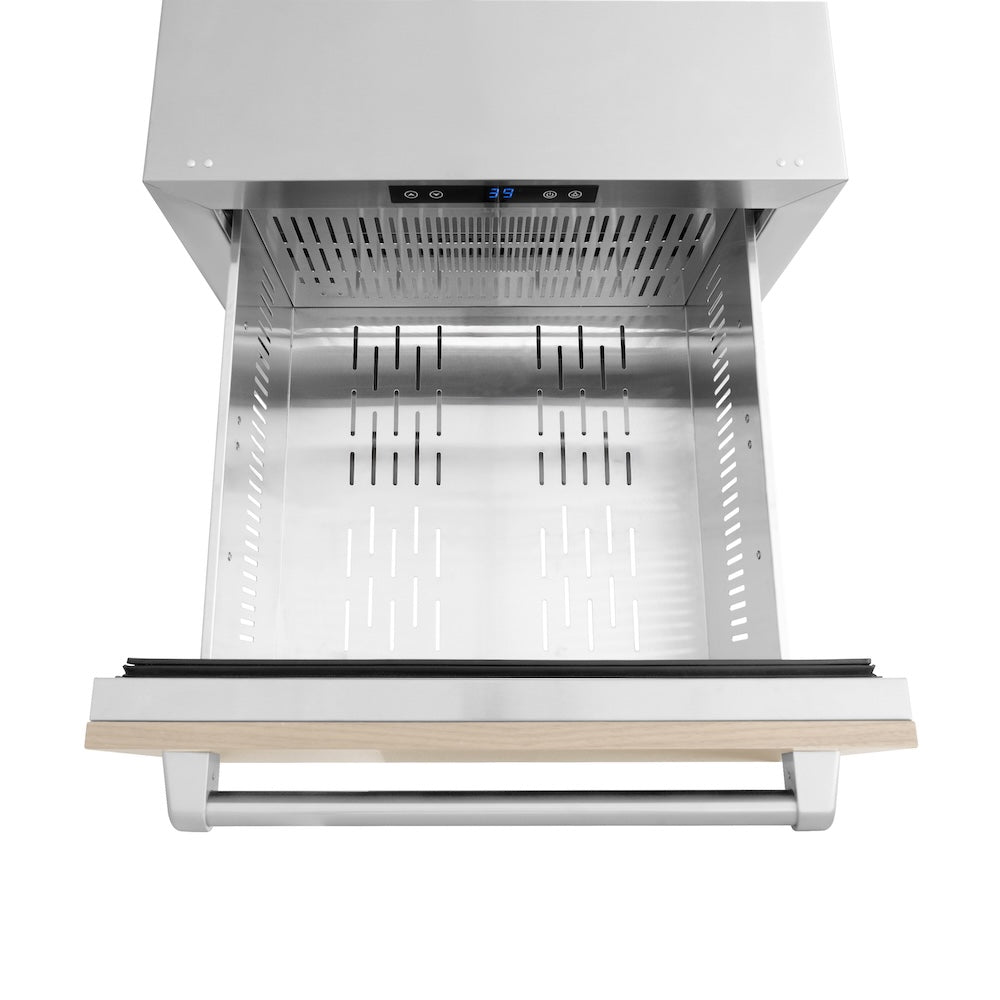 ZLINE 24 in. Touchstone 168 Can Outdoor-Rated Dual Refrigerator Drawer with Panel-Ready Doors, Open Box-Excellent Condition