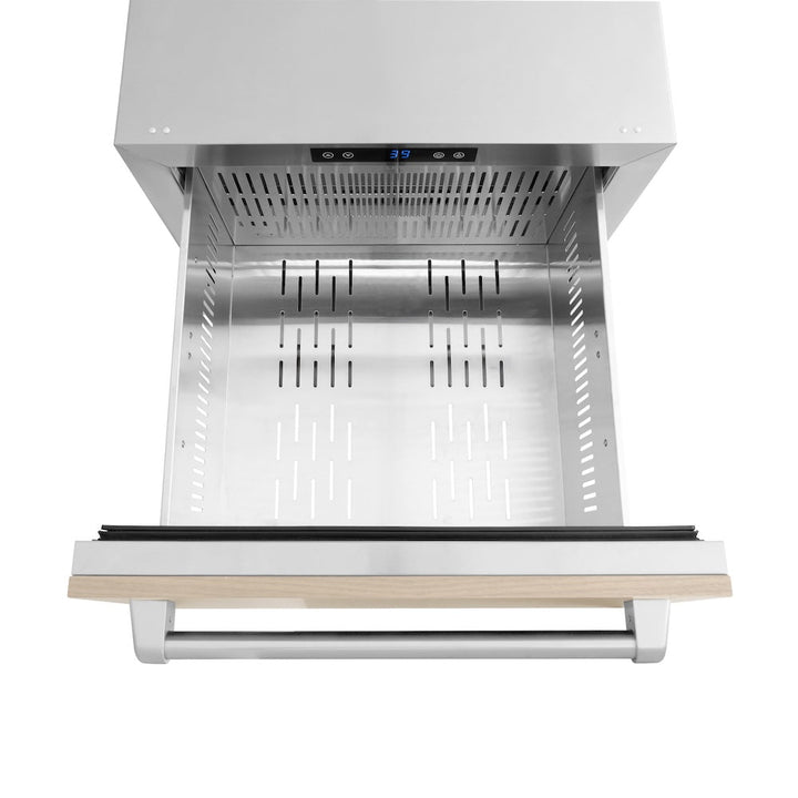 ZLINE 24 in. Touchstone 168 Can Outdoor-Rated Dual Refrigerator Drawer with Panel-Ready Doors, Open Box-Excellent Condition