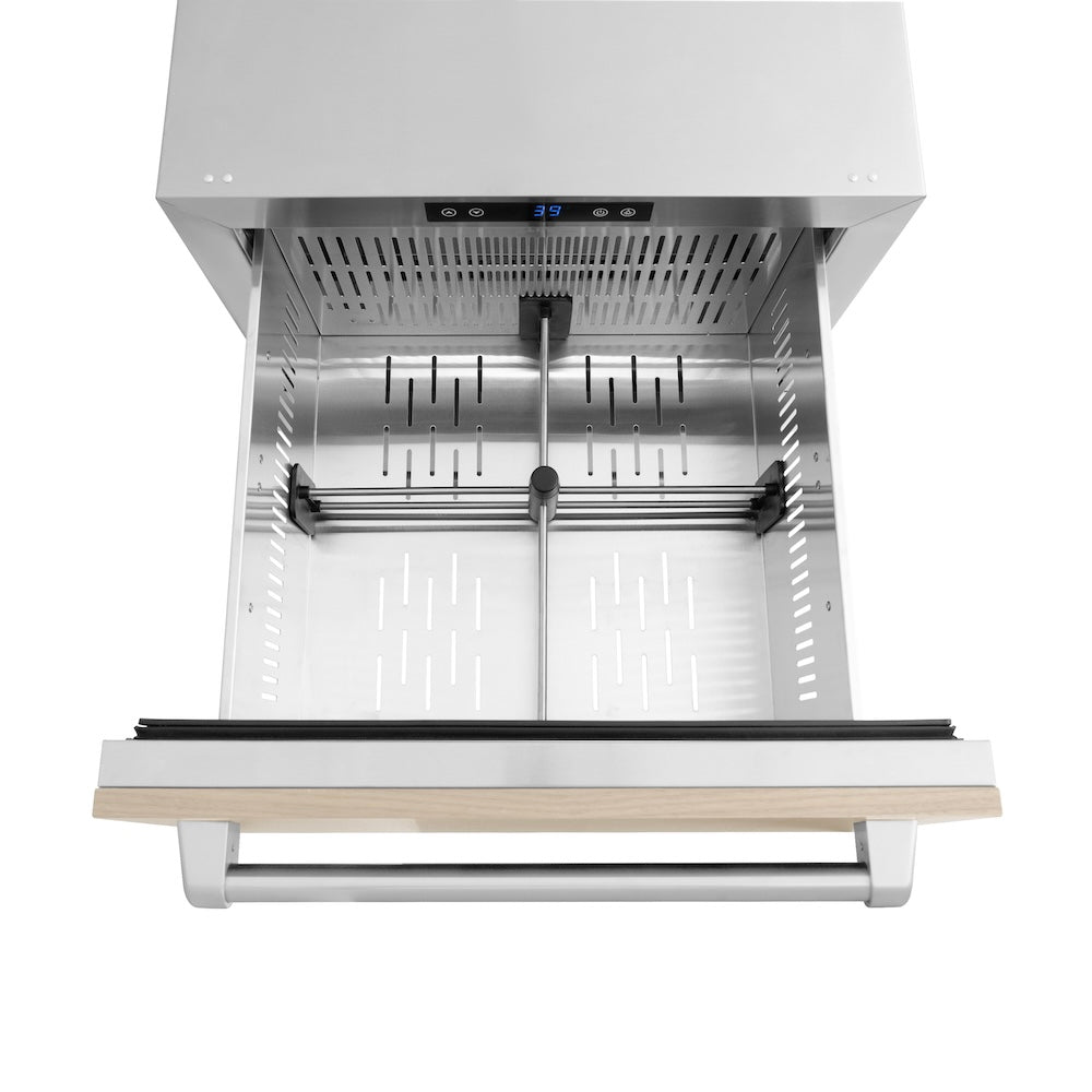 ZLINE 24 in. Touchstone 168 Can Outdoor-Rated Dual Refrigerator Drawer with Panel-Ready Doors, Open Box-Excellent Condition