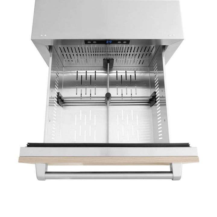 ZLINE 24 in. Touchstone 168 Can Outdoor-Rated Dual Refrigerator Drawer with Panel-Ready Doors, Open Box-Excellent Condition