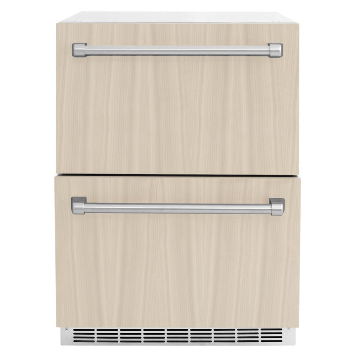 ZLINE 24 in. Touchstone 168 Can Outdoor-Rated Dual Refrigerator Drawer with Panel-Ready Doors, Open Box-Excellent Condition
