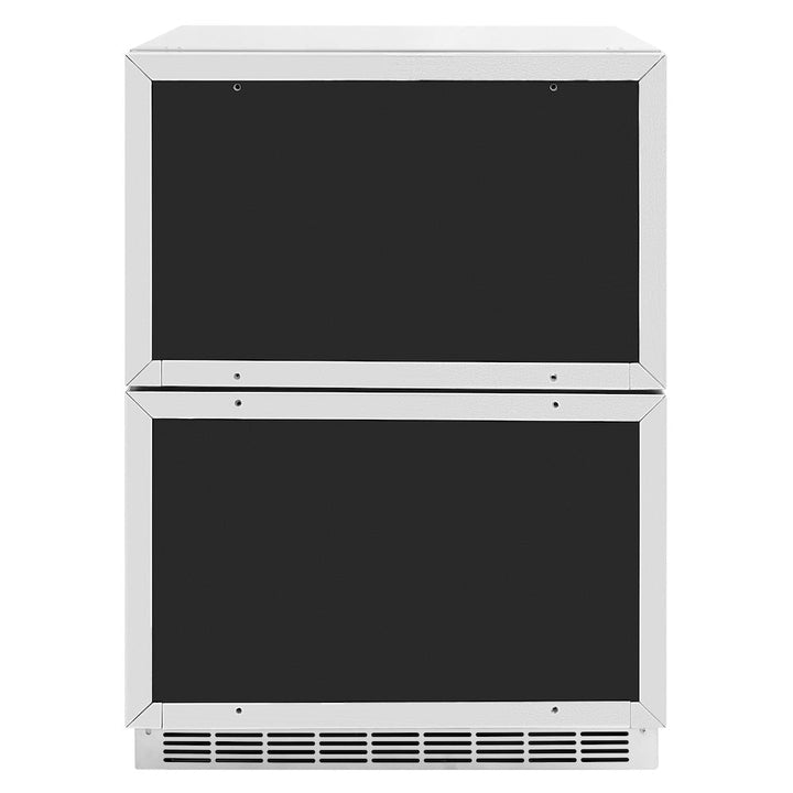 ZLINE 24 in. Touchstone 168 Can Outdoor-Rated Dual Refrigerator Drawer with Panel-Ready Doors, Open Box-Excellent Condition