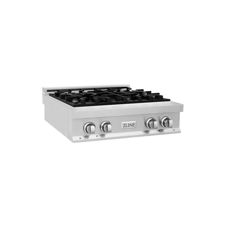 ZLINE 30 in. Legacy Gas Rangetop with 4 Burners and Porcelain Cooktop in Stainless Steel, Open Box-Excellent Condition
