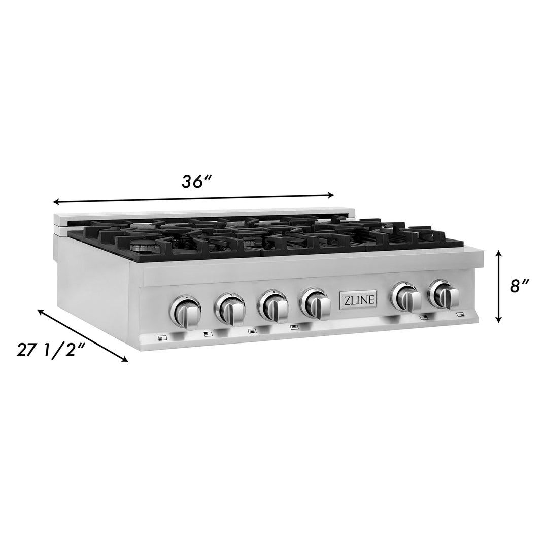 ZLINE 36 in. Rangetop with 6 Gas Burners, RT36