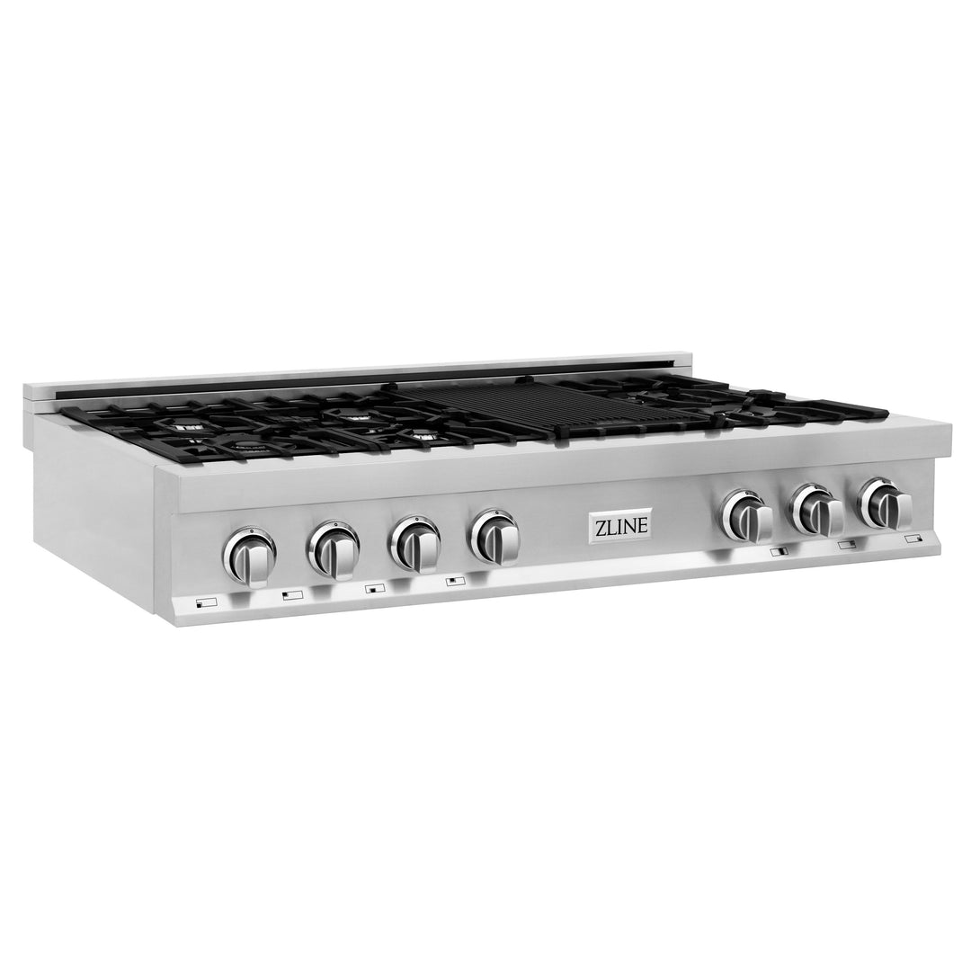 ZLINE 48 in. Rangetop with 7 Gas Brass Burners, RT-BR-48