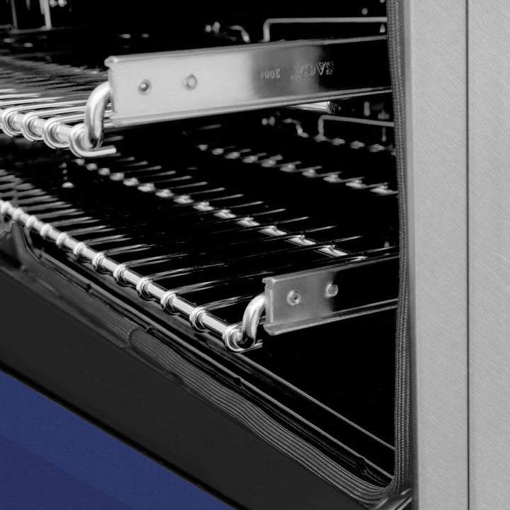 ZLINE 30" 4 Element Stove &amp; Oven In Blue Gloss Induction Range