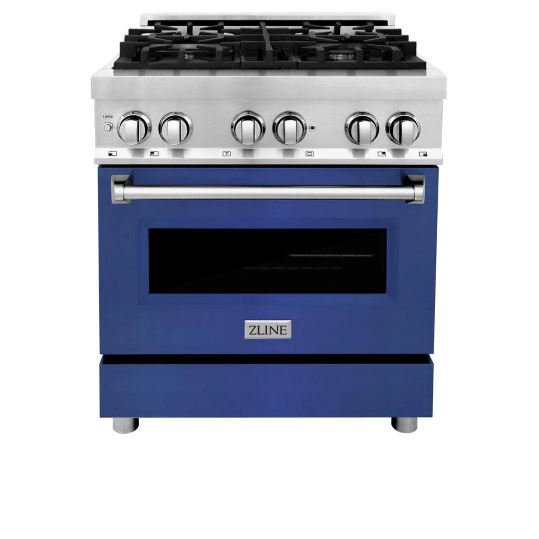 ZLINE Legacy Dual Fuel Range with Black Matte Door – 30", 36", and 48"