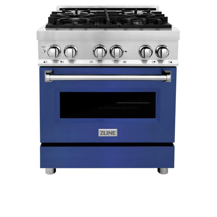 ZLINE Legacy Dual Fuel Range with Black Matte Door – 30", 36", and 48"